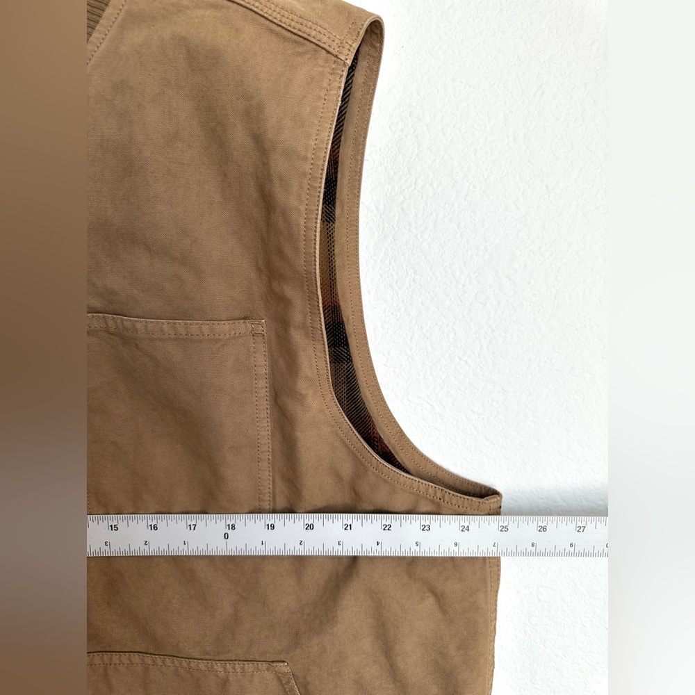 Madewell Flannel-Lined Canvas Workwear Vest size XL NWOT - Picture 9 of 10